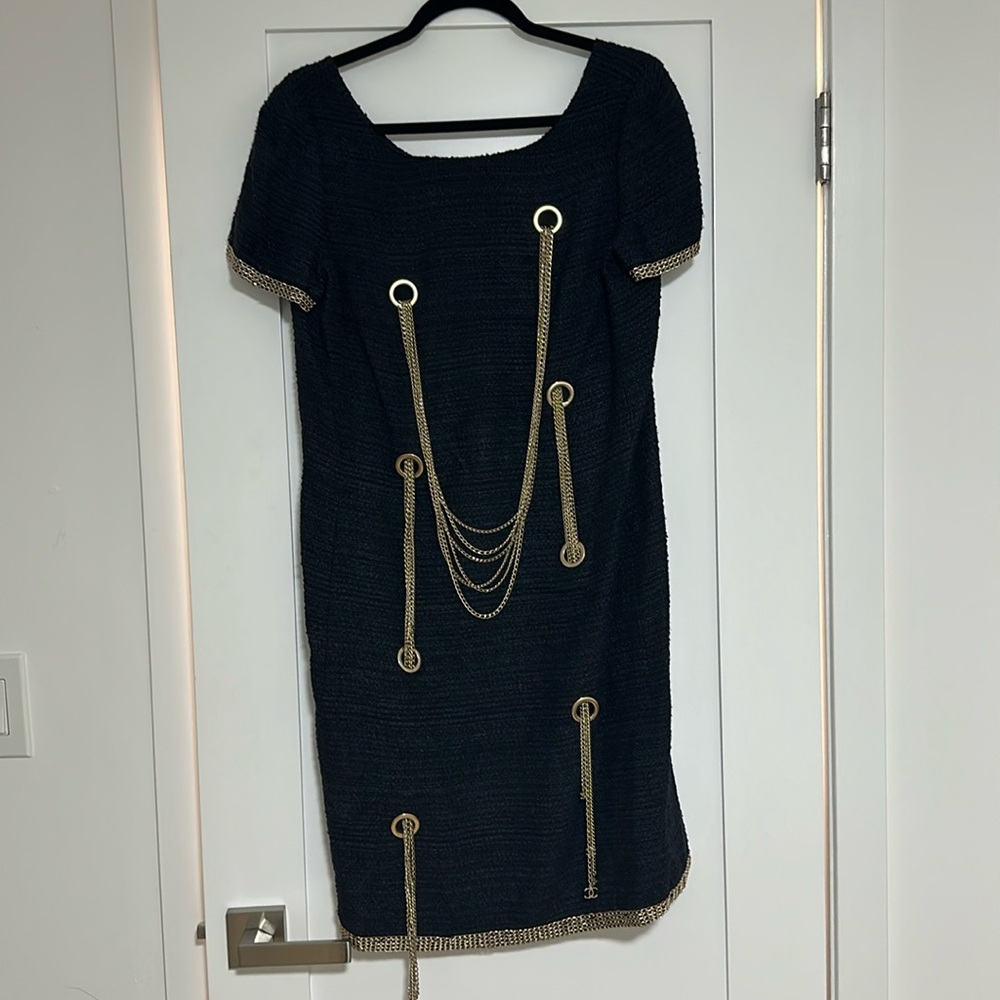 Chanel chain dress grommet